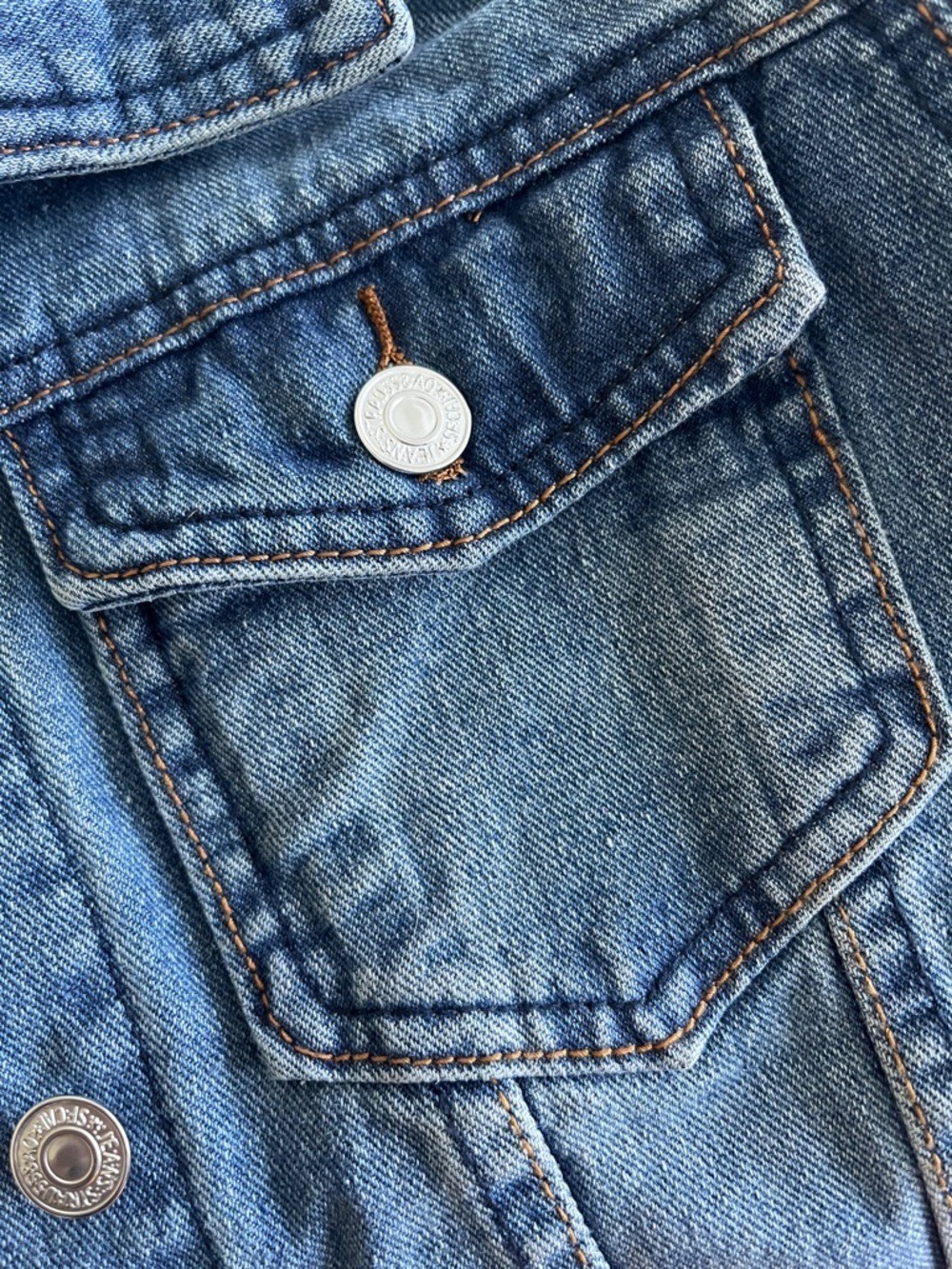 Anthropologie Lea & Viola Blue Lace-Up Denim Jacket - Picture 4 of 8